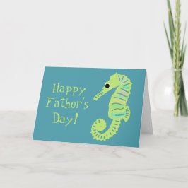 Lime Green Seahorse Cute Fars dag Kort