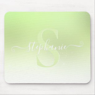 Lime Green Shimmer Gnistra Glitter Monogram Musmatta