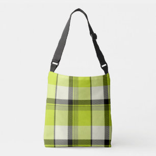 Lime Green & Slate Play Digital Art Axelväska