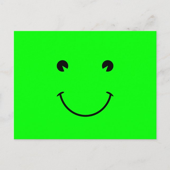 Lime Green Smile Vykort (Framsida)