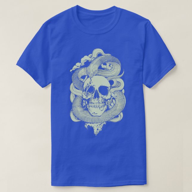 Lime Green Snake Hugger Skull T Shirt (Design framsida)