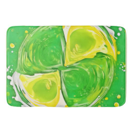 Lime Green Spiral Badrumsmatta