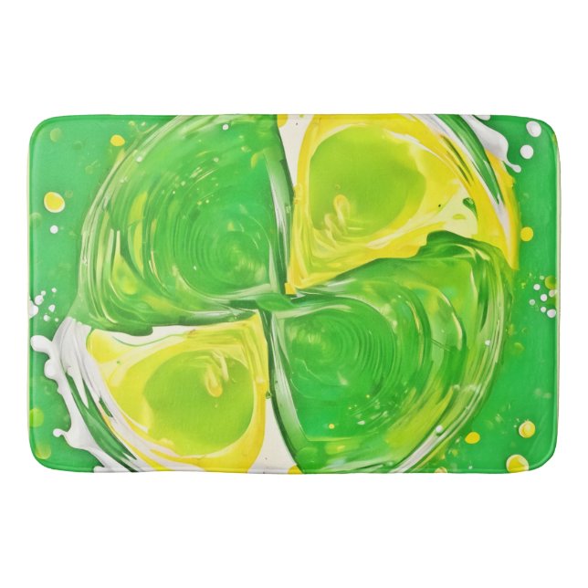 Lime Green Spiral Badrumsmatta (Framsidan)
