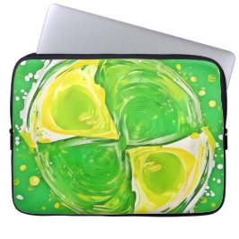 Lime Green Spiral Laptop Fodral