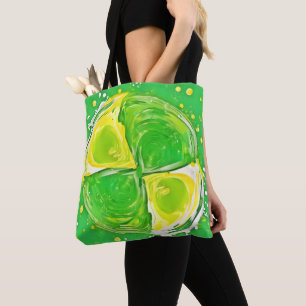 Lime Green Spiral Tygkasse