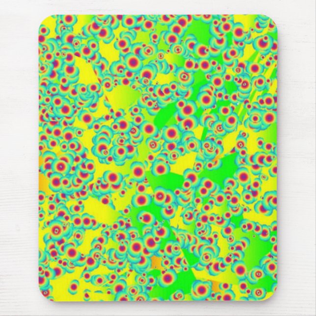Lime Green Spoted Mousepad Musmatta (Framsidan)