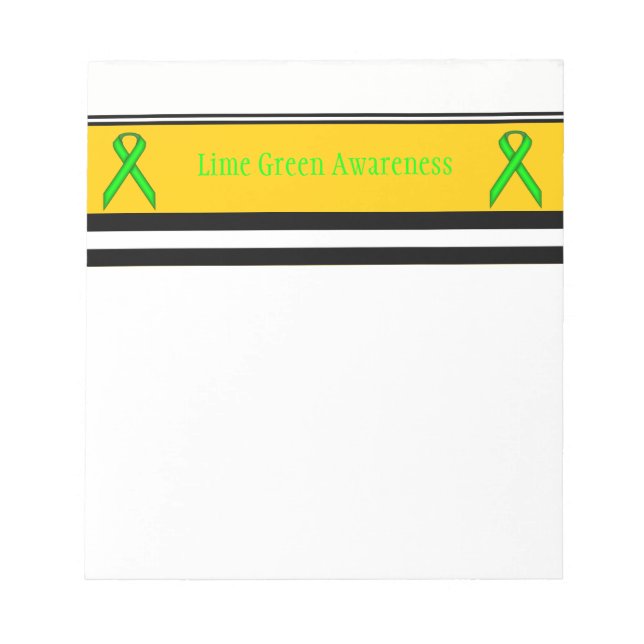 Lime Green Standard Ribbon av Kenneth Yoncich Anteckningsblock (Framsida)