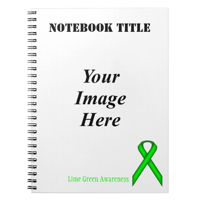 Lime Green Standard Ribbon av Kenneth Yoncich Anteckningsbok Med Spiral (Framsidan)