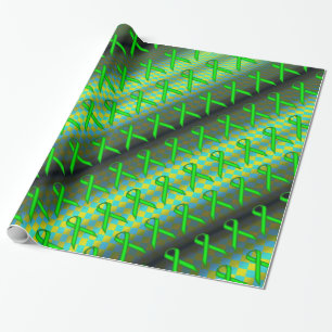 Lime Green Std Ribbon Mönster av Kenneth Yoncich Presentpapper