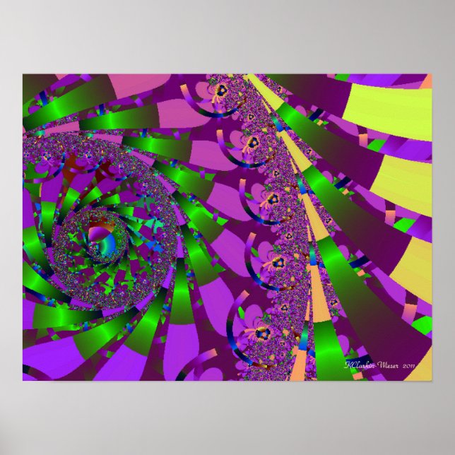 Lime Green Swirl Poster (Framsidan)