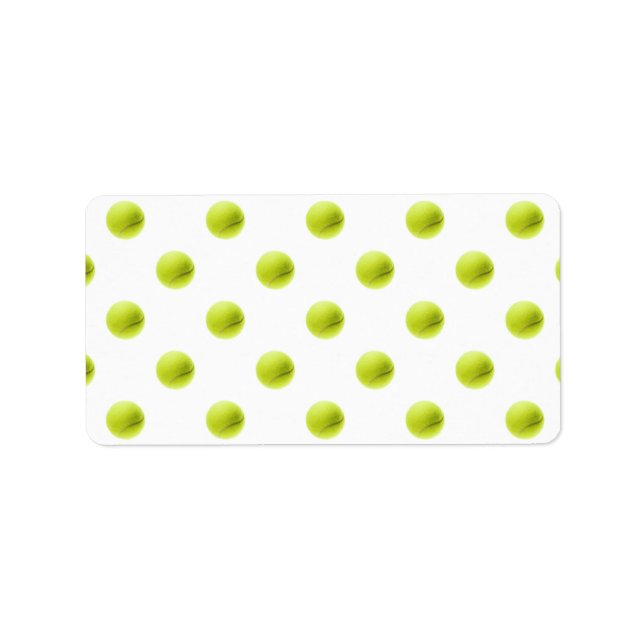 Lime Green Tennis Bollar Background Boll Adressetikett (Framsidan)