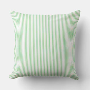 Lime Green Ticking Rand Cushion Kudde