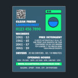 Lime Green Washer, Laundromat, Städning tjänst Flygblad<br><div class="desc">Lime Green Washer,  Laundromat,  Städning Service Advertising Flyer från Affärskortet Store.</div>