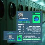Lime Green Washer, Laundromat, Städning tjänst Reklamblad<br><div class="desc">Lime Green Washer,  Laundromat,  Städning Service Advertising Flyer från Affärskortet Store.</div>