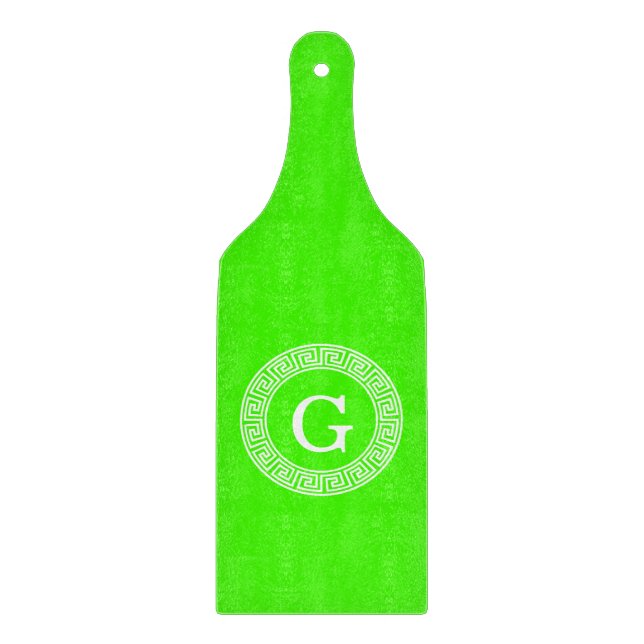 Lime Green Wt Gree Nyckel Rnd Ram Initial Monogram (Framsidan)