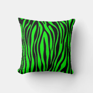 Lime Green Zebra Kudde