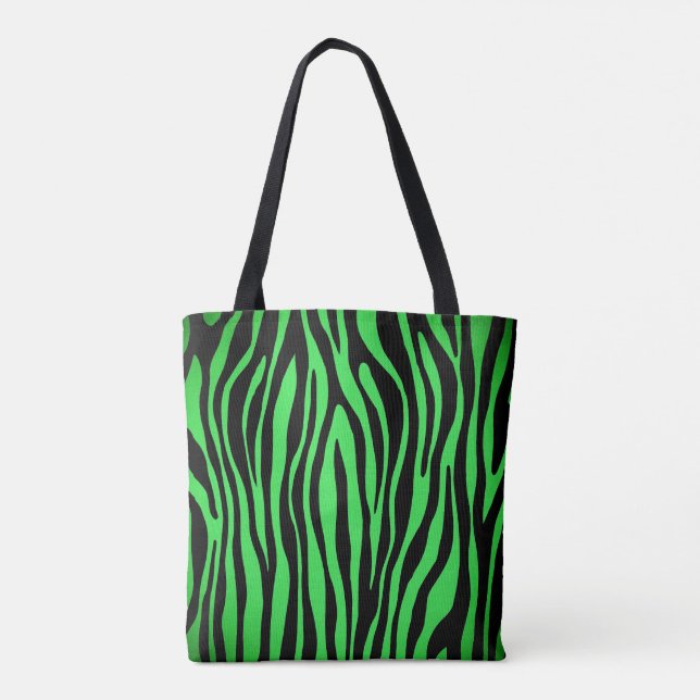 Lime Green Zebra Tygkasse (Baksida)
