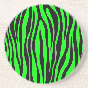 Lime Green Zebra Underlägg