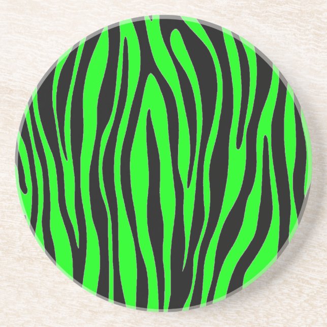Lime Green Zebra Underlägg (Framsidan)