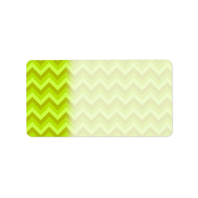 Lime Green Zig Zag Mönster. Adressetikett (Framsidan)
