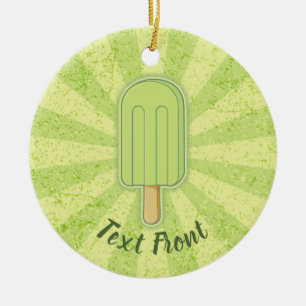 Lime Ice Cream Stick Julgransprydnad Keramik