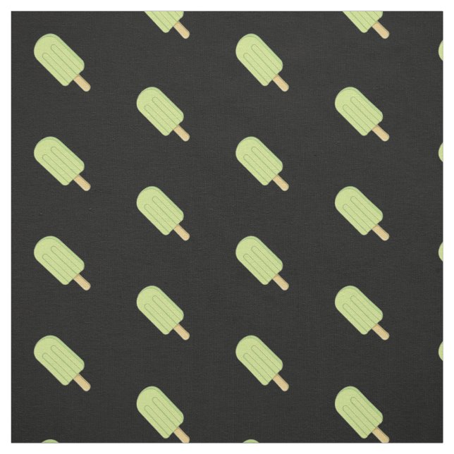 Lime Ice Cream Stick Mönster Tyg (Provkarta)