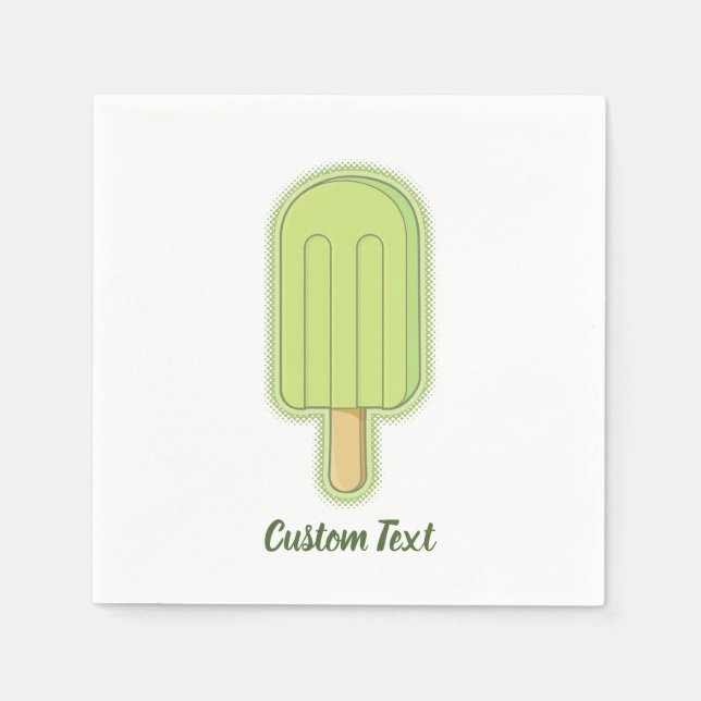 Lime Ice Cream Stick Pappersservett (Framsidan)