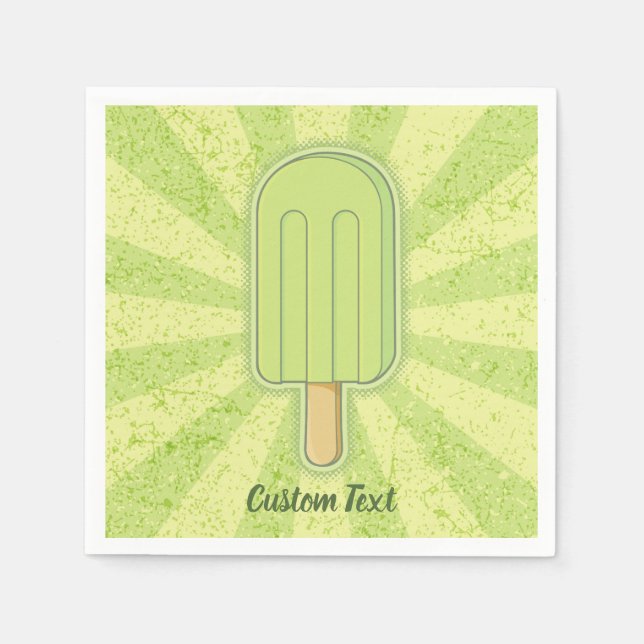 Lime Ice Cream Stick Pappersservett (Framsidan)