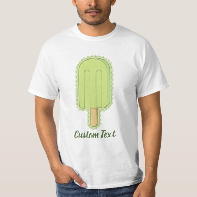 Lime Ice Cream Stick T Shirt (Framsida)
