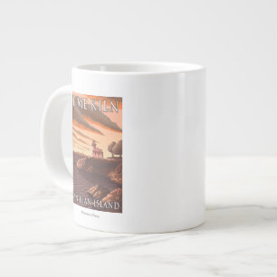 Lime Kiln fyr Vintage resor Poster Jumbo Mugg
