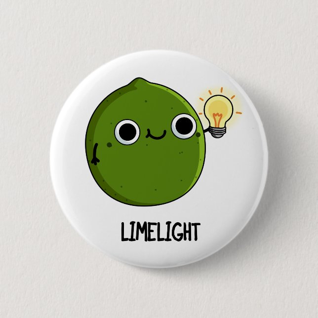 Lime-light Funny Fruit Lime Pun Knapp (Framsida)