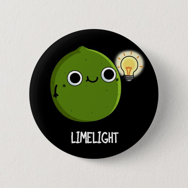 Lime-light Funny Fruit Lime Pun Mörk BG Knapp (Framsida)