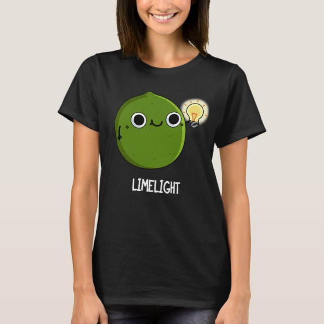 Lime-light Funny Fruit Lime Pun Mörk BG T Shirt (Framsida)