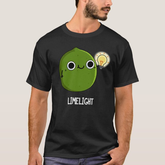 Lime-light Funny Fruit Lime Pun Mörk BG T Shirt (Framsida)