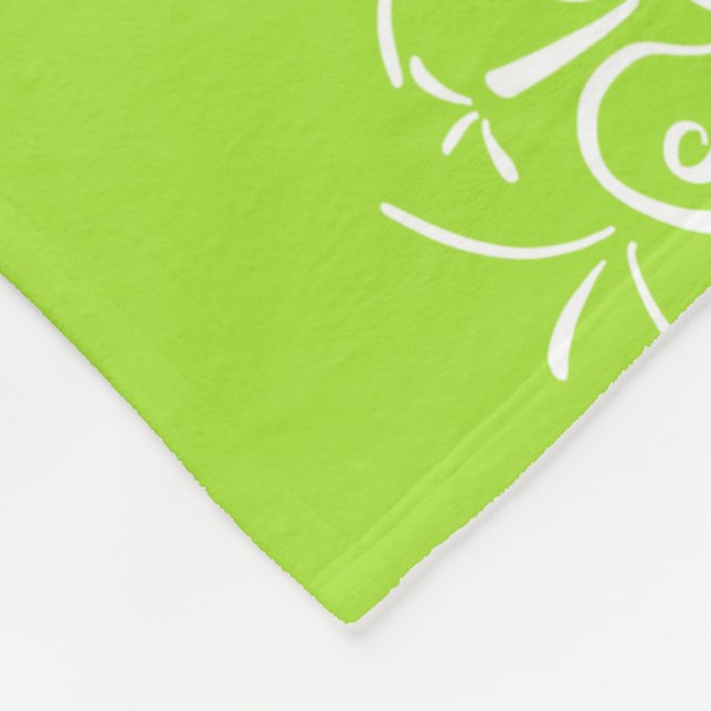 Lime Mandala Fleecefilt (Hörn)
