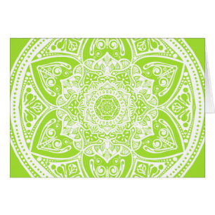 Lime Mandala Hälsningskort