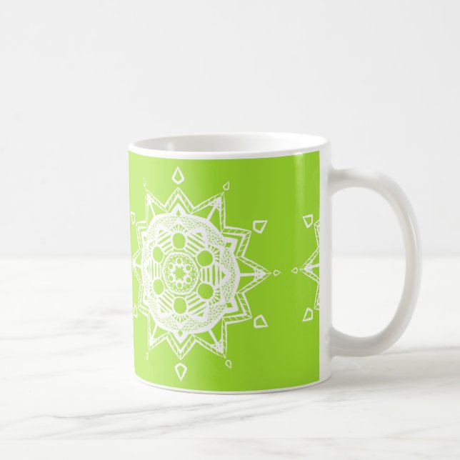 Lime Mandala Kaffemugg (Höger)