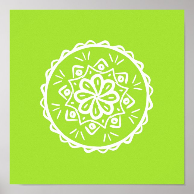 Lime Mandala Poster (Framsidan)