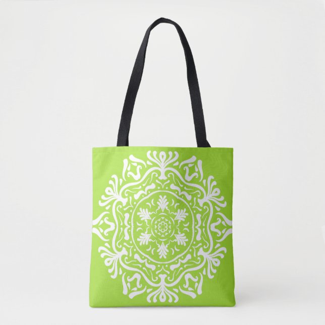 Lime Mandala Tygkasse (Framsida)