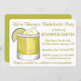 Lime Margarita Cocktail Bachelorette Cinco de Mayo Inbjudningar