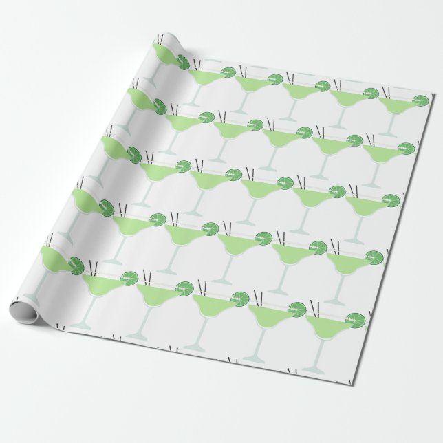 Lime Margarita Presentpapper (Utrullad)