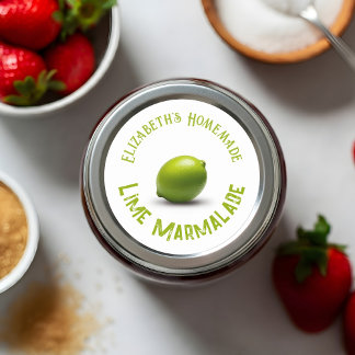 Lime Marmalad Runt Klistermärke