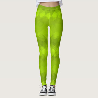 Lime Modern Geometric Mönster Leggings