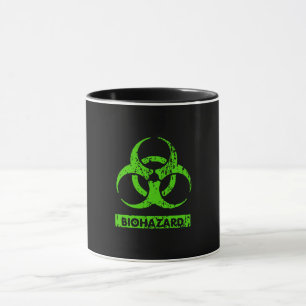 Lime Neongrön Bio-Hazard Kemikalier Grafik Mugg