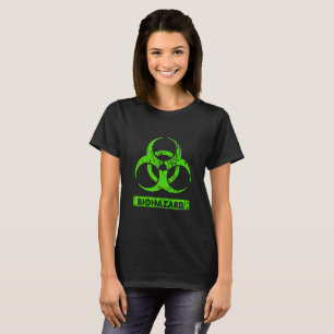 Lime Neongrön Bio-Hazard Kemikalier Grafik T Shirt