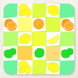 Lime och apelsin Citrusfrukt underlägg Papper Kvadrat