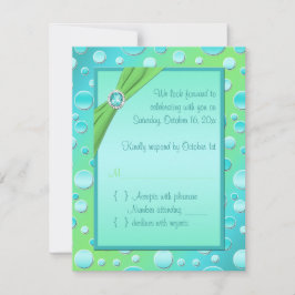Lime och Aqua Polka Dot OSA kort