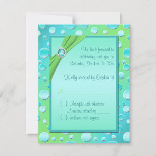 Lime och Aqua Polka Dot OSA kort