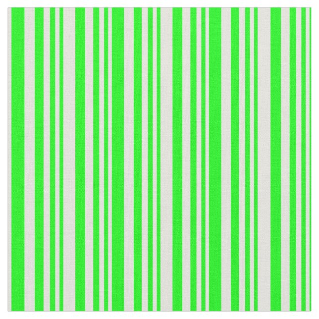 Lime och Beige Färgad Linjer Tyg (Närbild)