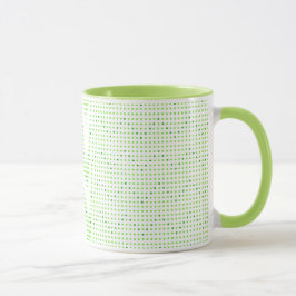 Lime och Grönt Chevron Mönster Dots Mugg